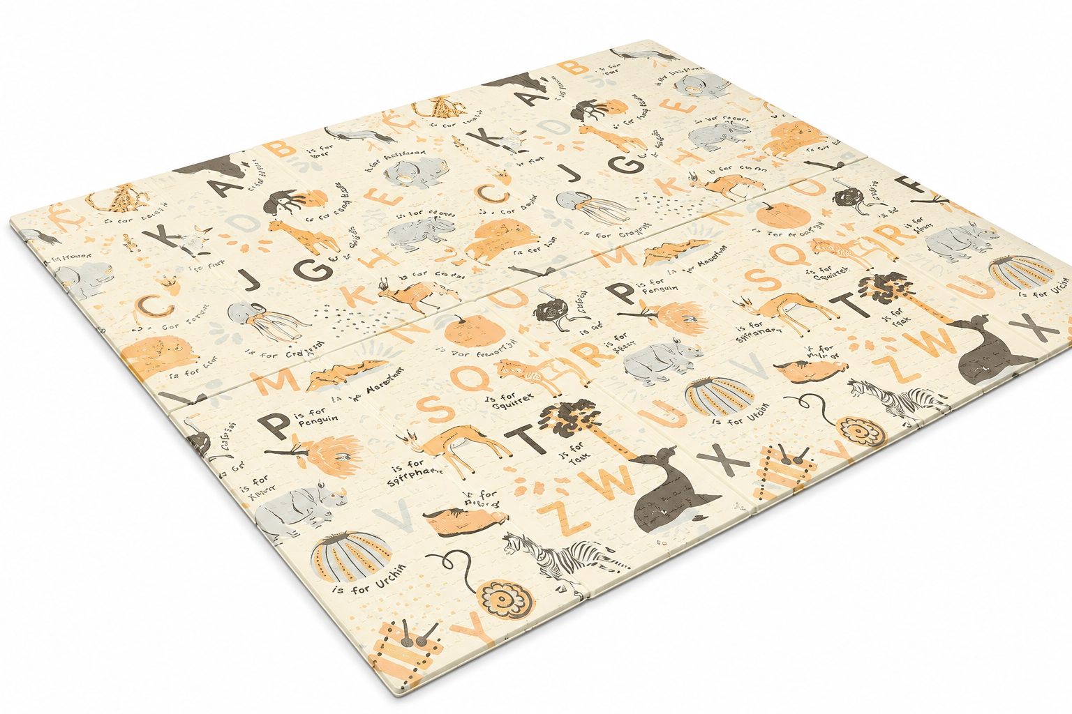 Sour Lemon foldable baby play mat, 150 × 200 cm