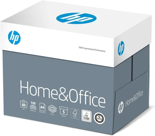 HP Home and Office 5x500 A4 printer paper sheets