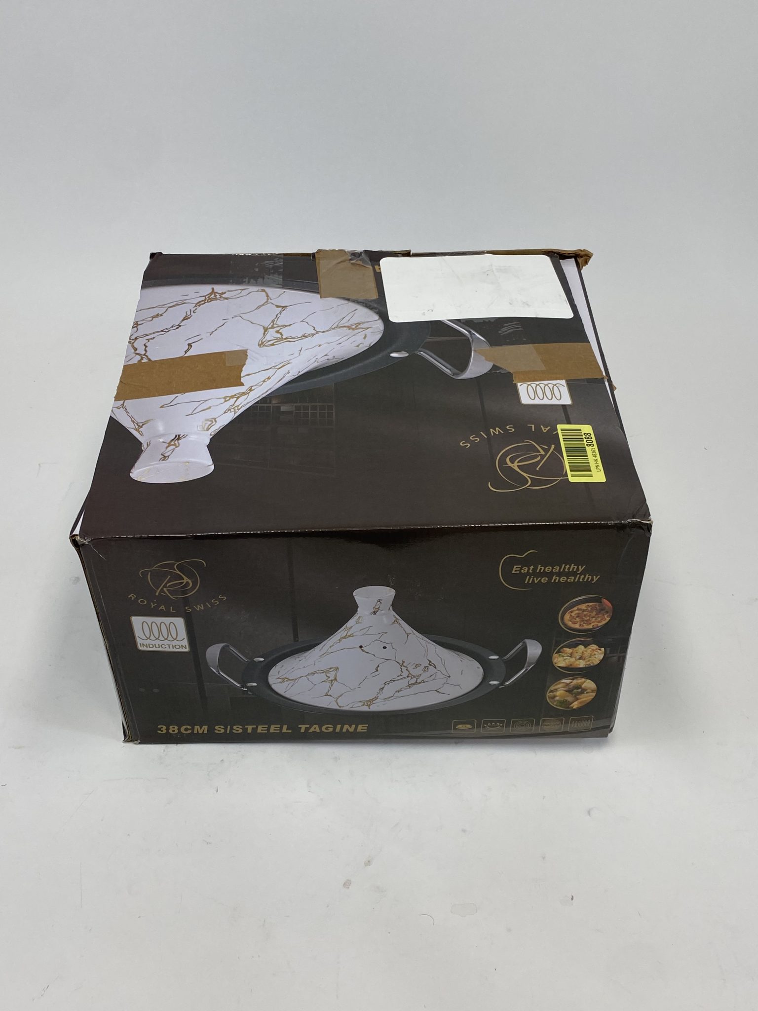 Royal Swiss tajine puodas, 32 cm, juodas su aukso spalvos detalėmis